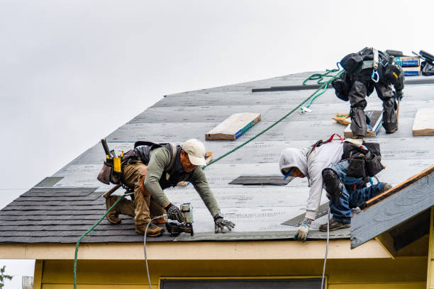Professional Flat Roof Repair technician working in Puckett, MS